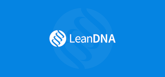leandna logo white on blue