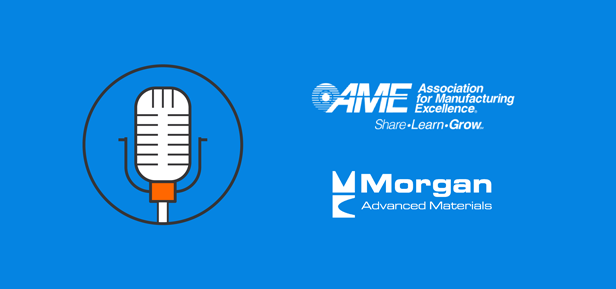 microphone icon AME logo Morgan logo