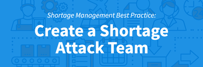 shortage management, create a shortage attack team
