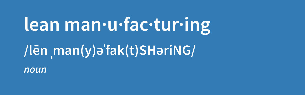 lean manufacturing terms