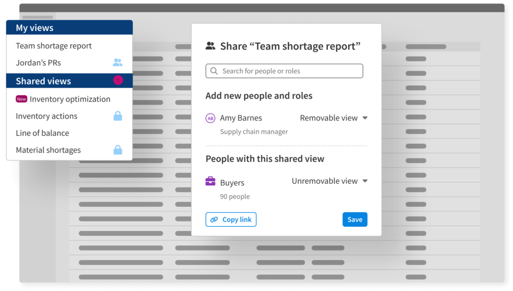 Share team shortage reports