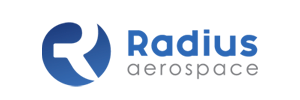 radius aerospace blue and grey logo